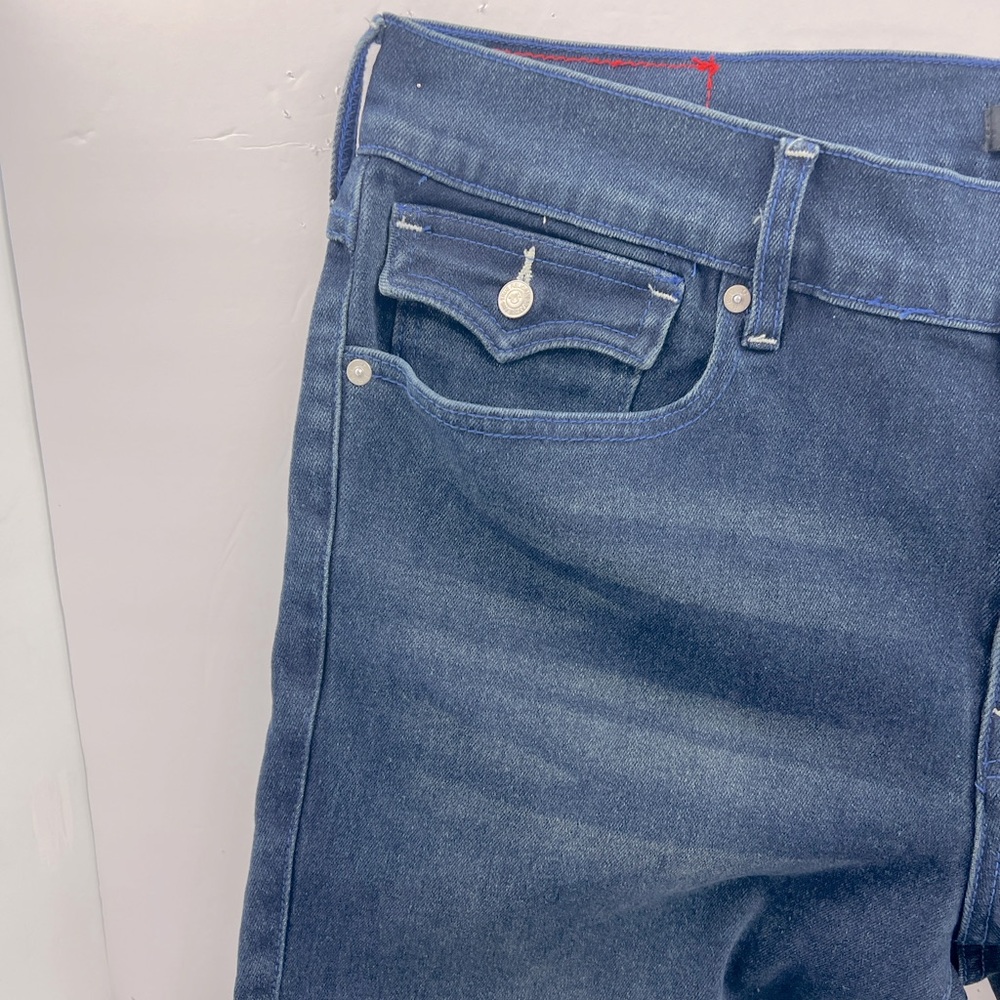 TRUE RELIGION JEANS, ROCCO RELAXED SKINNY, DARK SCORCHED, WASH,W 36, IN-SEAM 32 - Picture 8 of 16